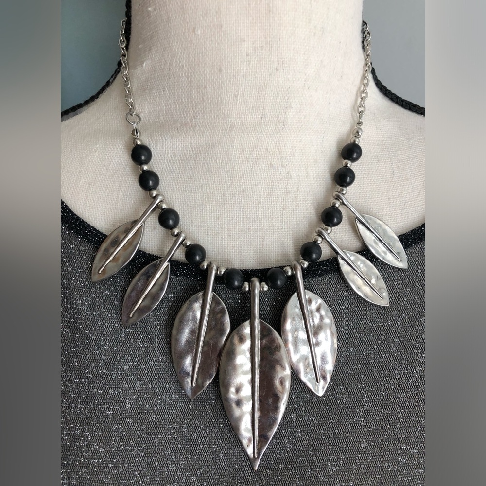 NEW Natural Leaf Statement Necklace